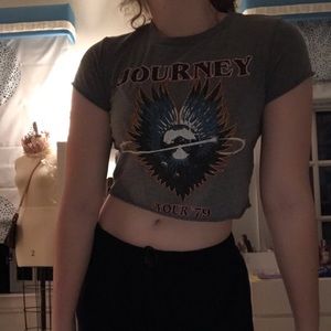 cropped journey band tee